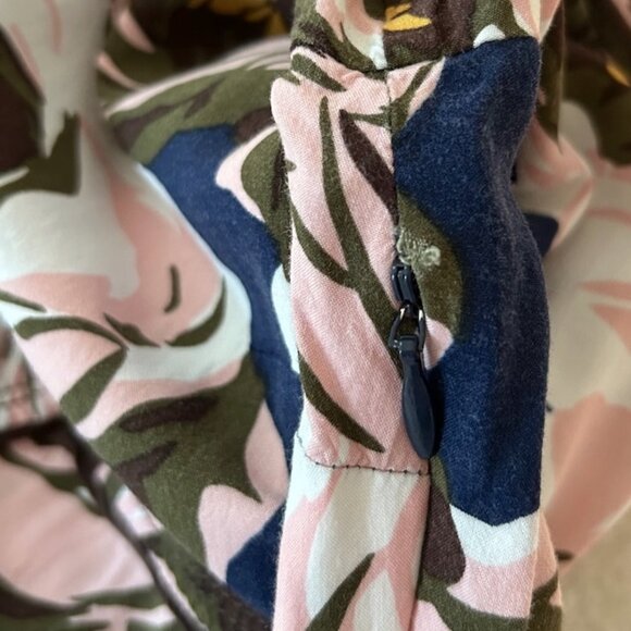 Boden mini dress/tunic in deep blue w pink floral SIZE 6P - Picture 8 of 12